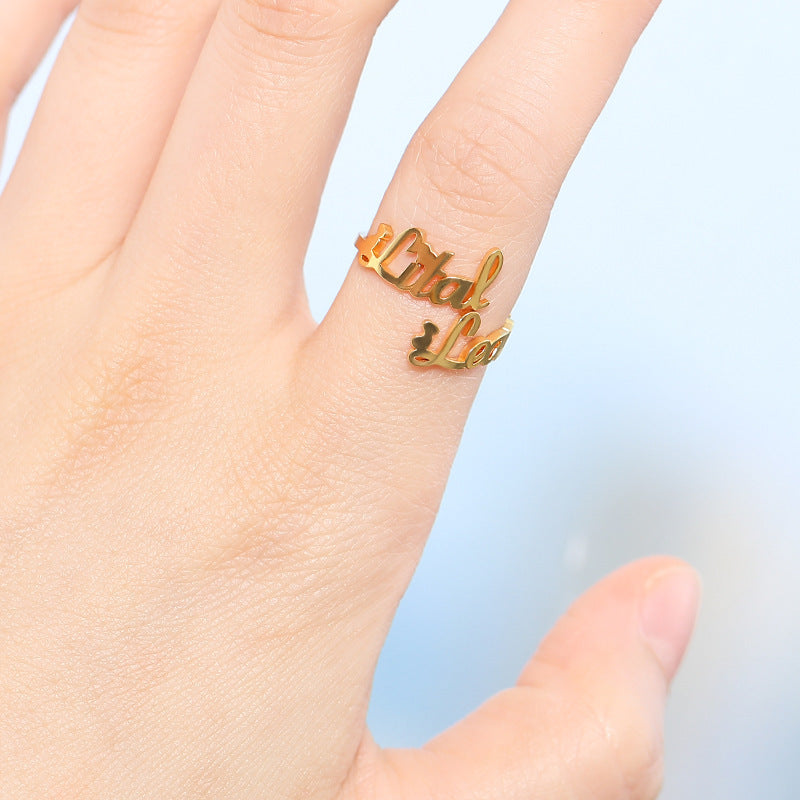 Personalized Two Names Ring Valentine's Day Gift