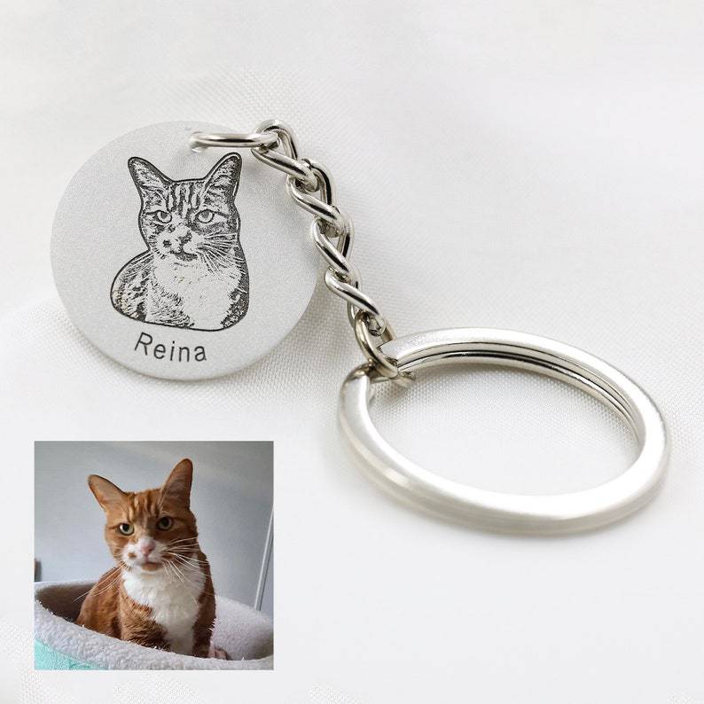 Personalized Photo Pet Memorial Keychain