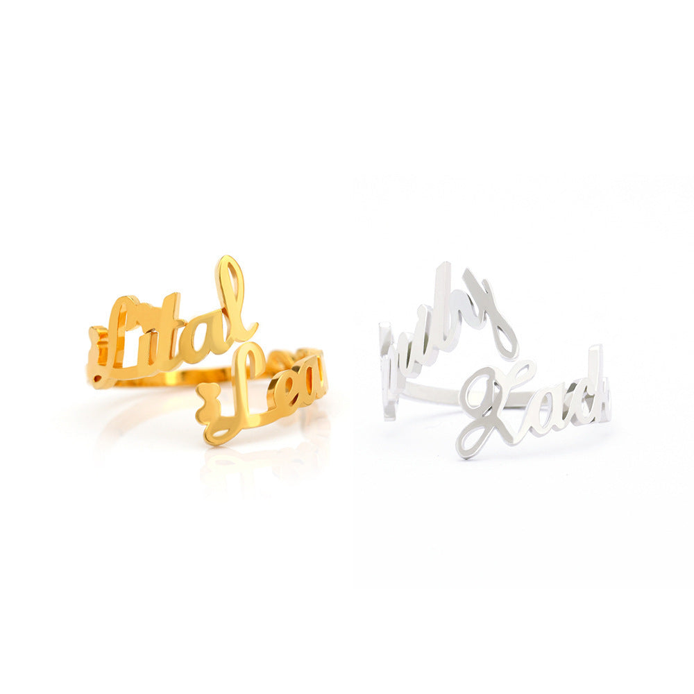 Personalized Two Names Ring Valentine's Day Gift