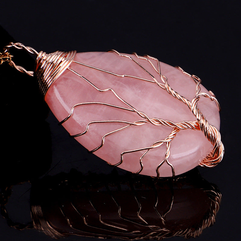 Hand-wound Tree of Life Amethyst Necklace