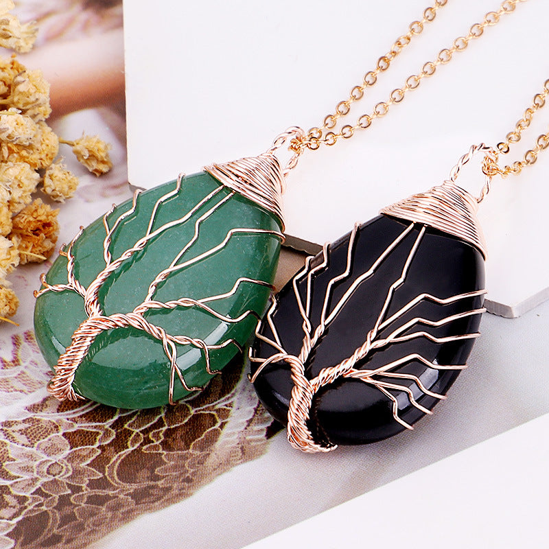 Hand-wound Tree of Life Amethyst Necklace