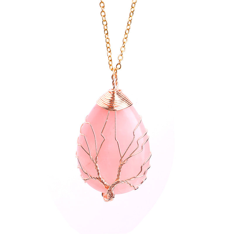 Hand-wound Tree of Life Amethyst Necklace