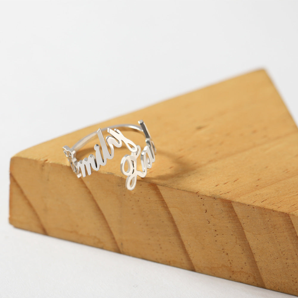 Personalized Two Names Ring Valentine's Day Gift