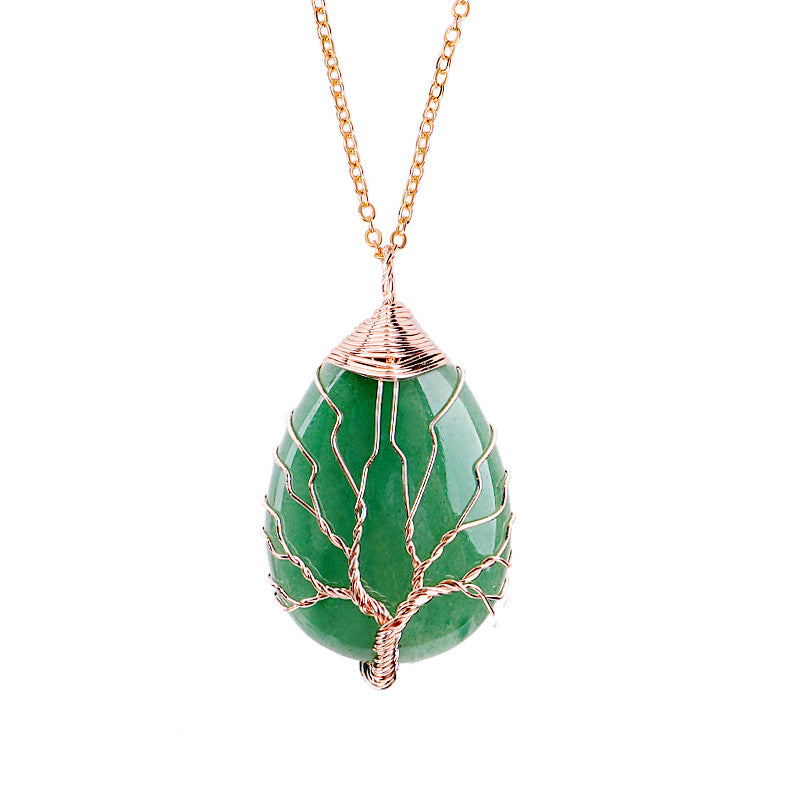 Hand-wound Tree of Life Amethyst Necklace