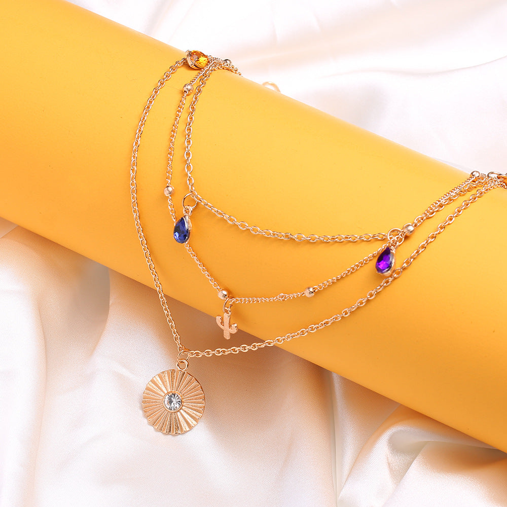 Gold Gradient Colored Seahorse Necklace