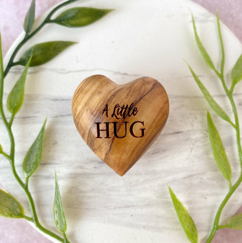 Pocket Hug Wooden Heart Token