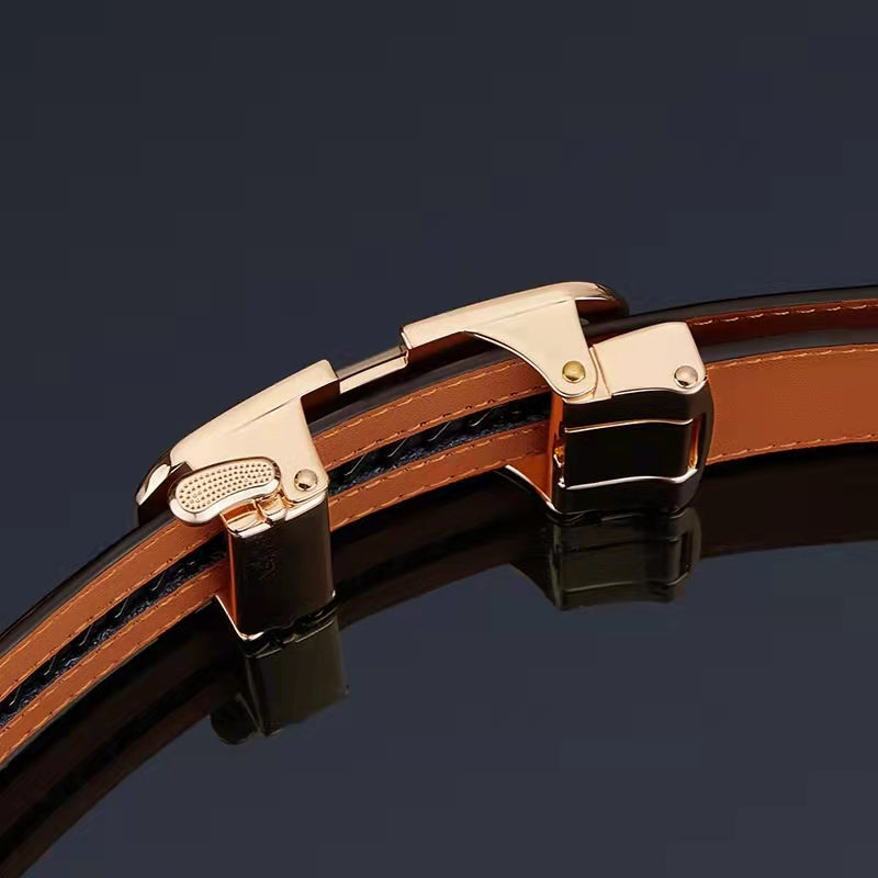 Men's Leather Business Youth Casual Pants Belt