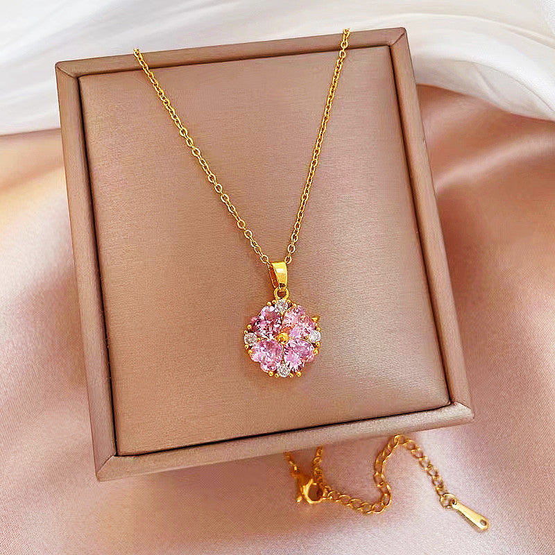 NEW Micro-Set Diamond Clover Necklace