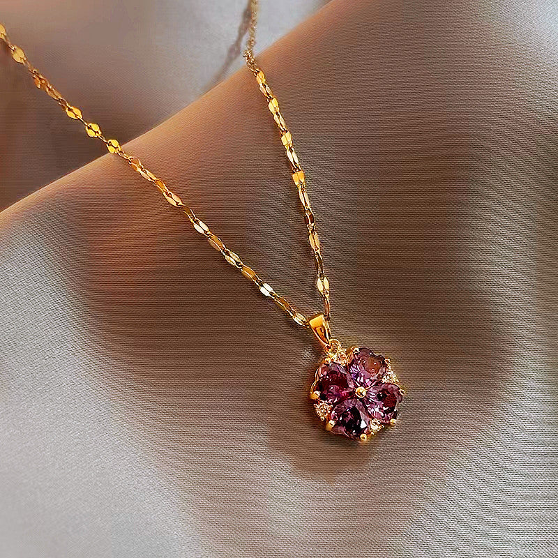 NEW Micro-Set Diamond Clover Necklace