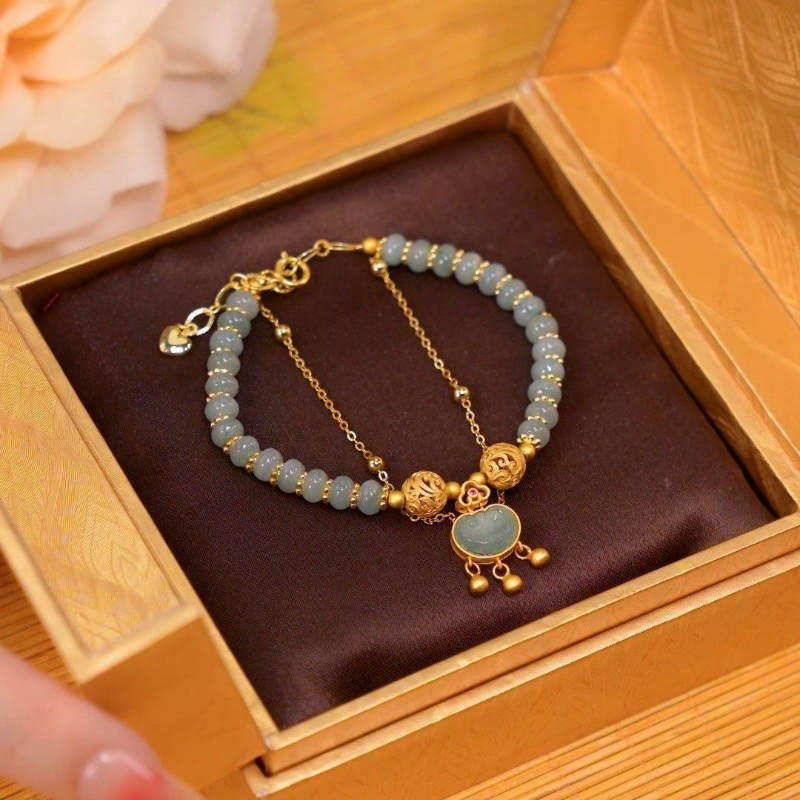 Love of a Lifetime • Emerald Jade stone Bracelet