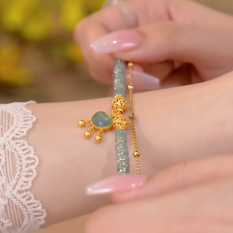 Love of a Lifetime • Emerald Jade stone Bracelet