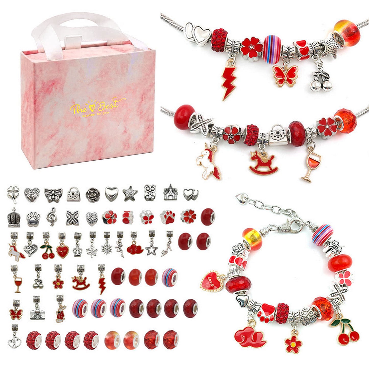 (🎁2022 Christmas Hot Sale- 50% OFF)Charm Bracelet Jewerly Making Kit-BUY 2 FREE SHIPPING