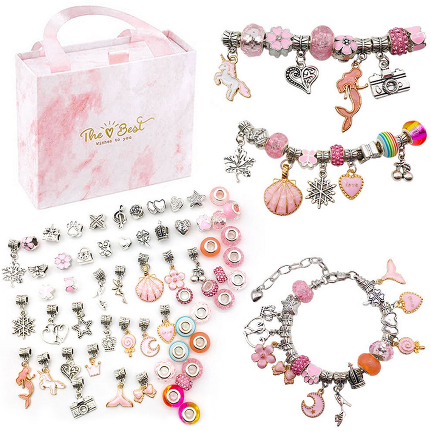 (🎁2022 Christmas Hot Sale- 50% OFF)Charm Bracelet Jewerly Making Kit-BUY 2 FREE SHIPPING
