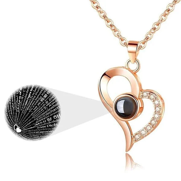 🔥 Last Day Promotion 48% OFF🎁I Love You Roses Bloom Necklace in 100 Languages Gift Set💖