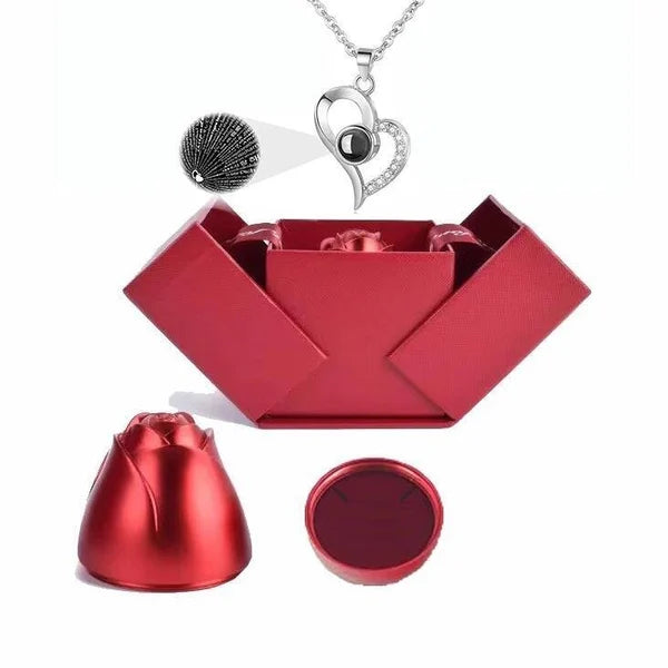 🔥 Last Day Promotion 48% OFF🎁I Love You Roses Bloom Necklace in 100 Languages Gift Set💖