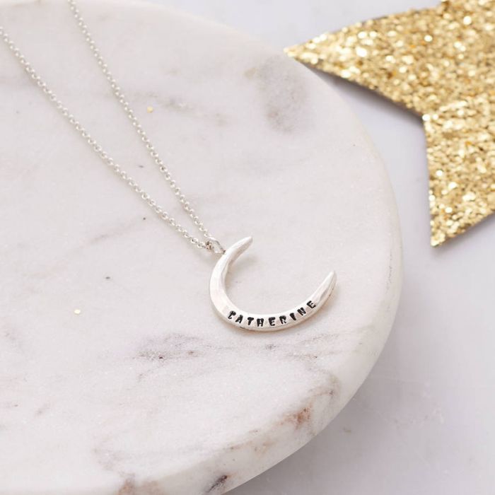 Personalised Crescent Moon Necklace