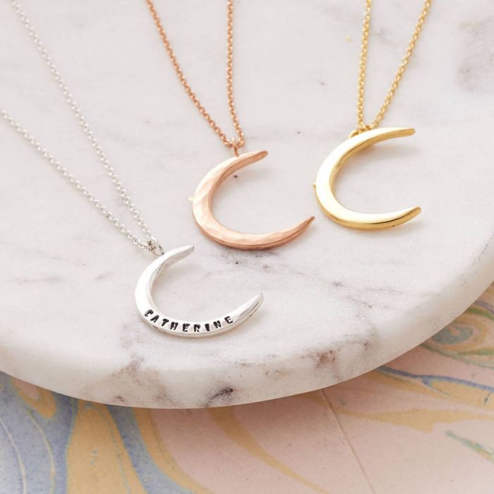 Personalised Crescent Moon Necklace