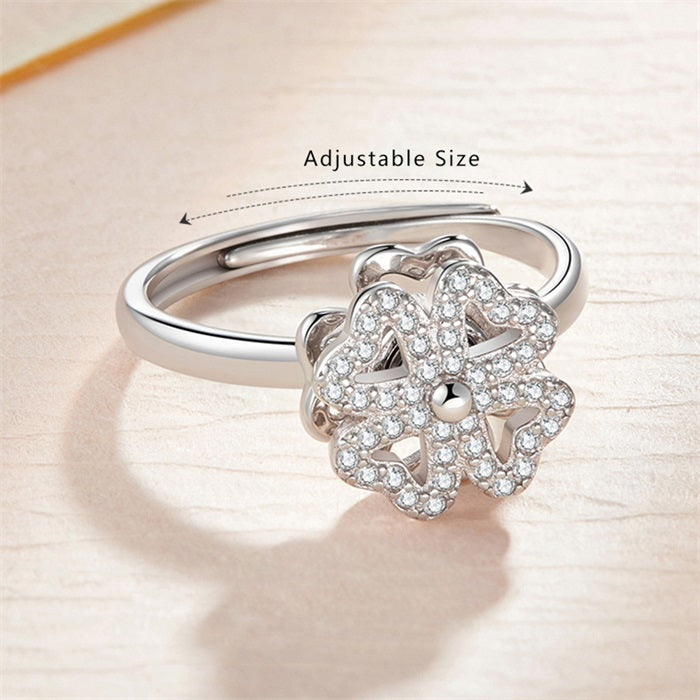 Rotatable Four-leaf Clover Ring