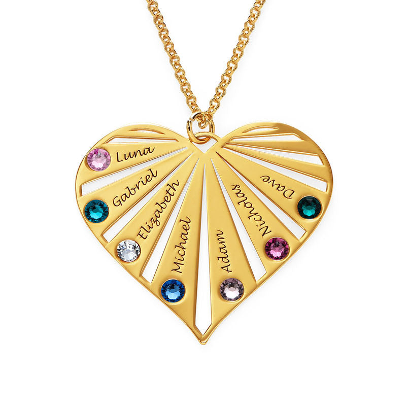 Moms Necklace With Kids Name & Birthstone