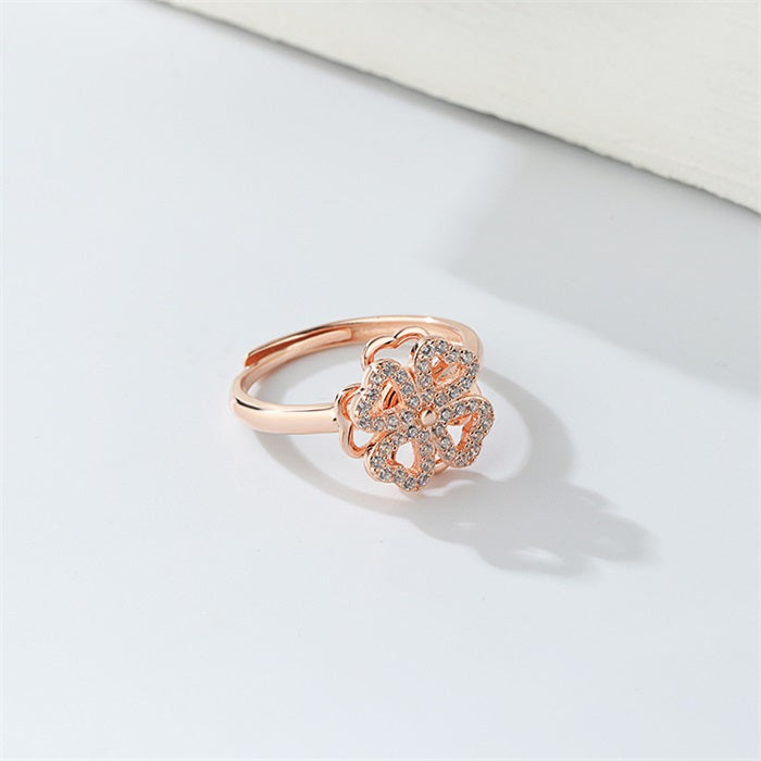 Rotatable Four-leaf Clover Ring