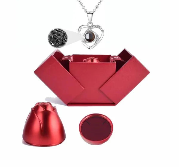 🔥 Last Day Promotion 48% OFF🎁I Love You Roses Bloom Necklace in 100 Languages Gift Set💖
