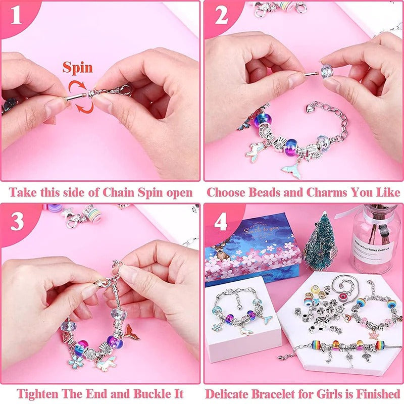 (🎁2022 Christmas Hot Sale- 50% OFF)Charm Bracelet Jewerly Making Kit-BUY 2 FREE SHIPPING