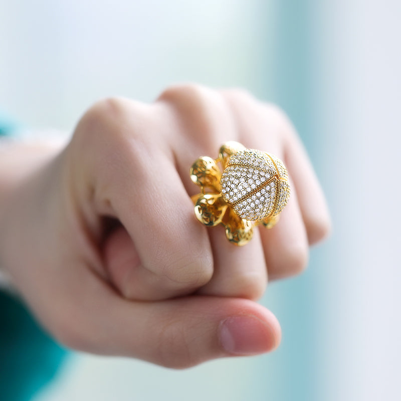 Stainless Steel Hollow Open And Close Bud Rings For Women