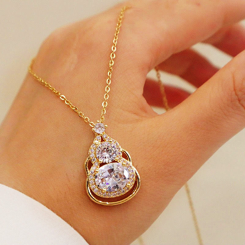 Amethyst Gourd Pendant Lucky Necklace