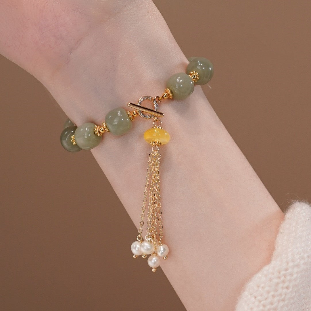 2022 New Hetian Jade Bell Bracelet