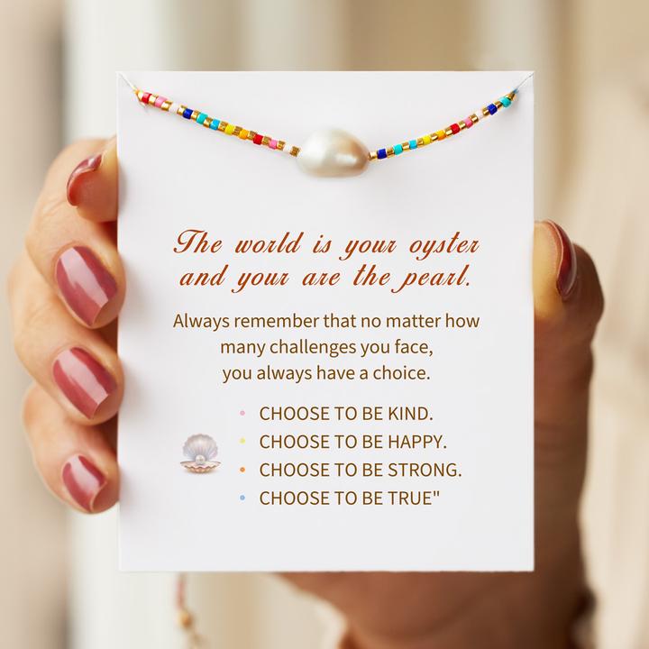 You Are The Pearl Rainbow Necklace