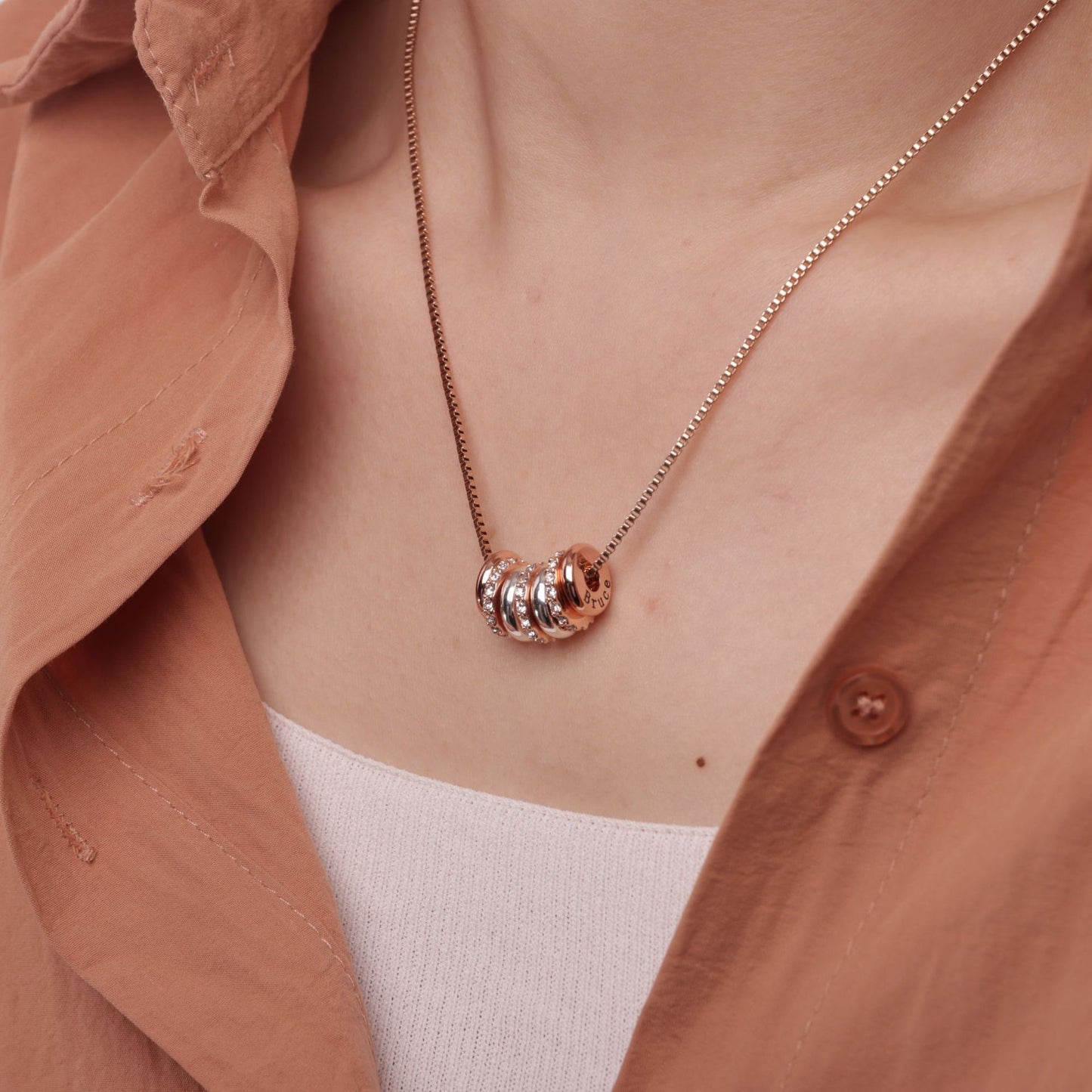 Candy necklace with personal charms