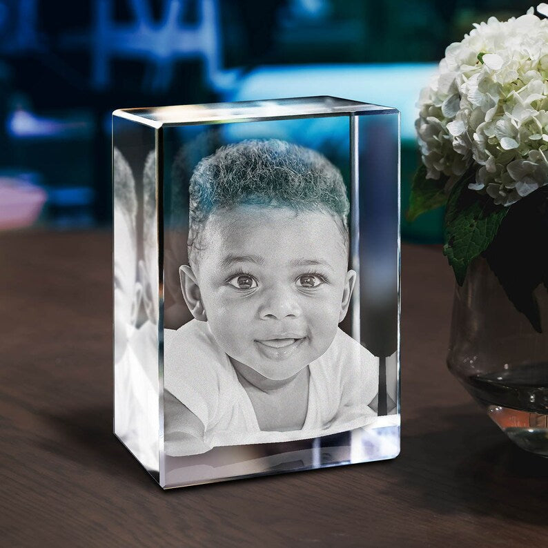 Personalized Laser Engraved 3d Crystal Photo portrait