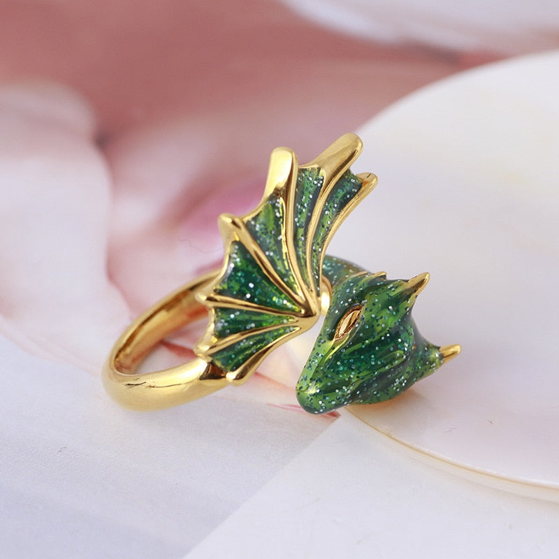 Fashion Enamel Dragon Rings