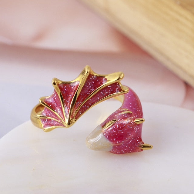 Fashion Enamel Dragon Rings