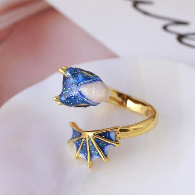 Fashion Enamel Dragon Rings