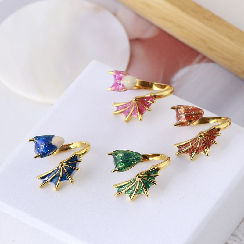 Fashion Enamel Dragon Rings