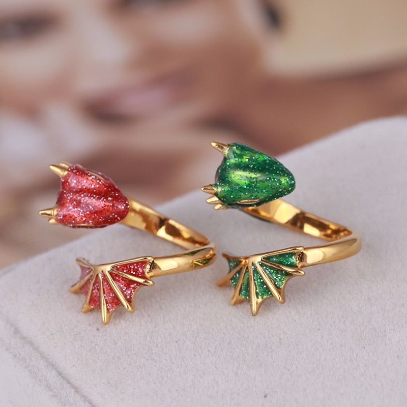 Fashion Enamel Dragon Rings