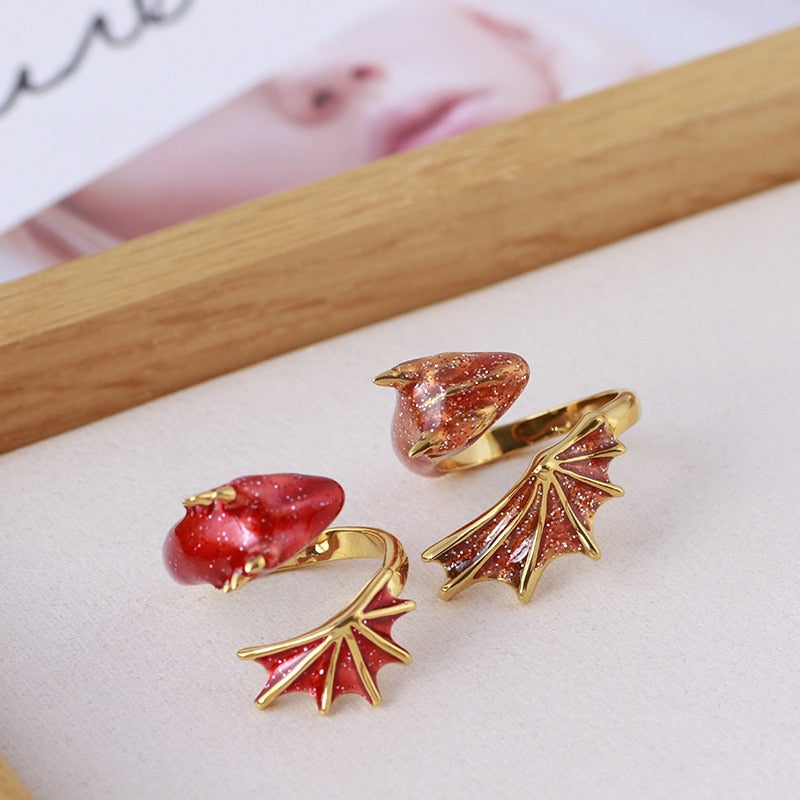 Fashion Enamel Dragon Rings