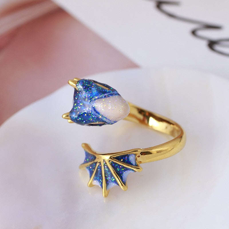 Fashion Enamel Dragon Rings