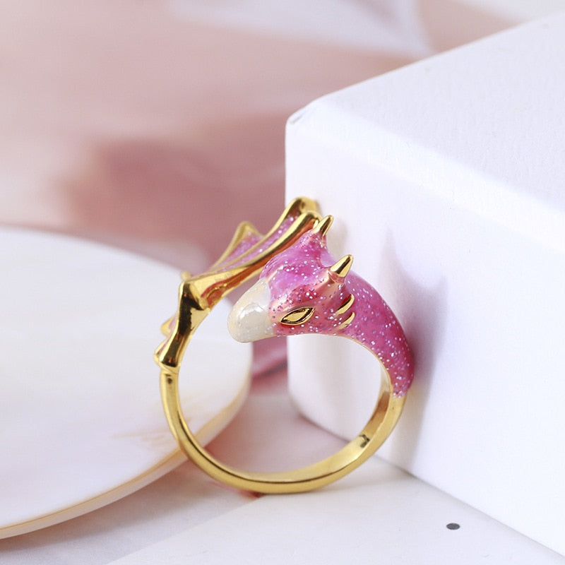 Fashion Enamel Dragon Rings