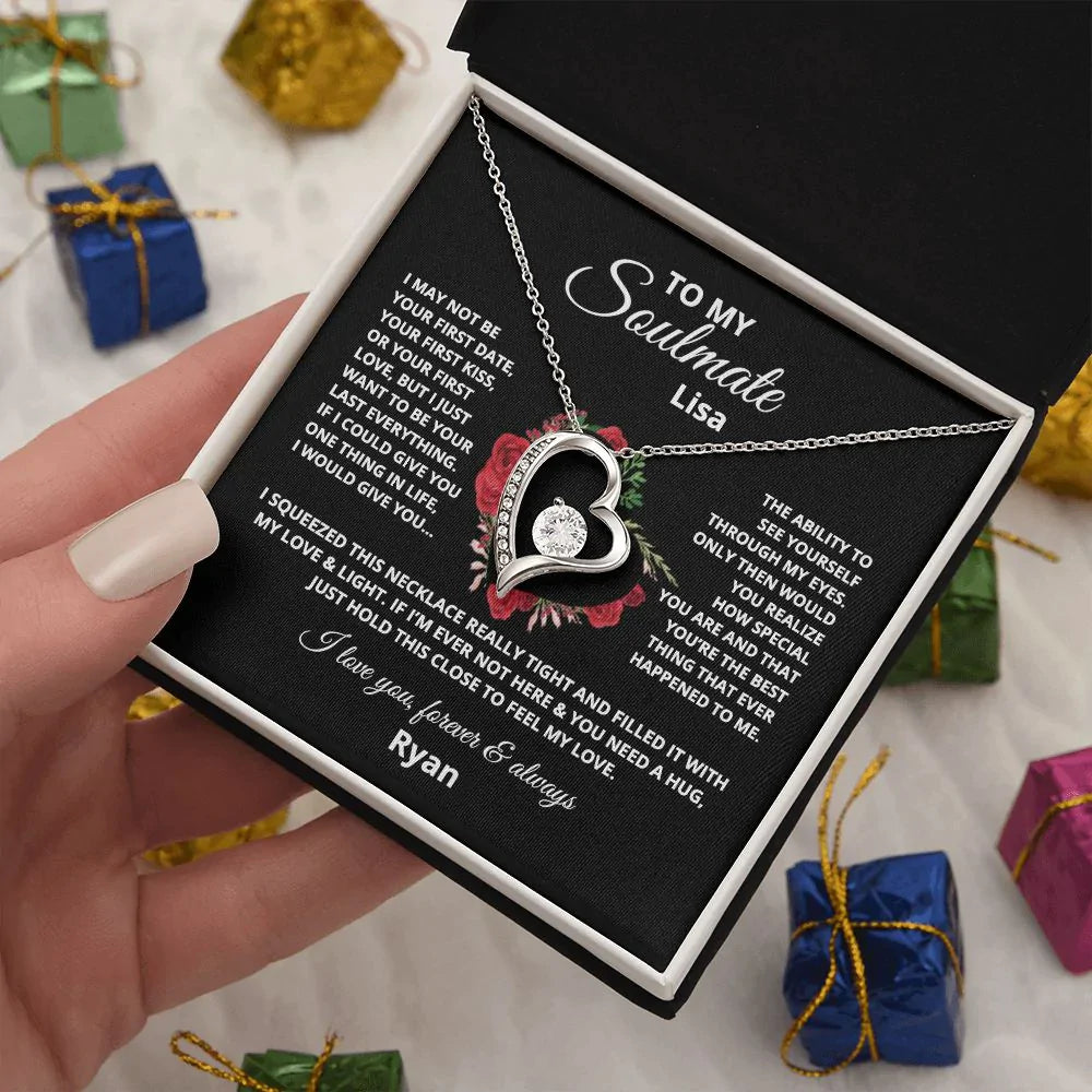 Personalized Gift For Her, To my Soulmate Love Necklace
