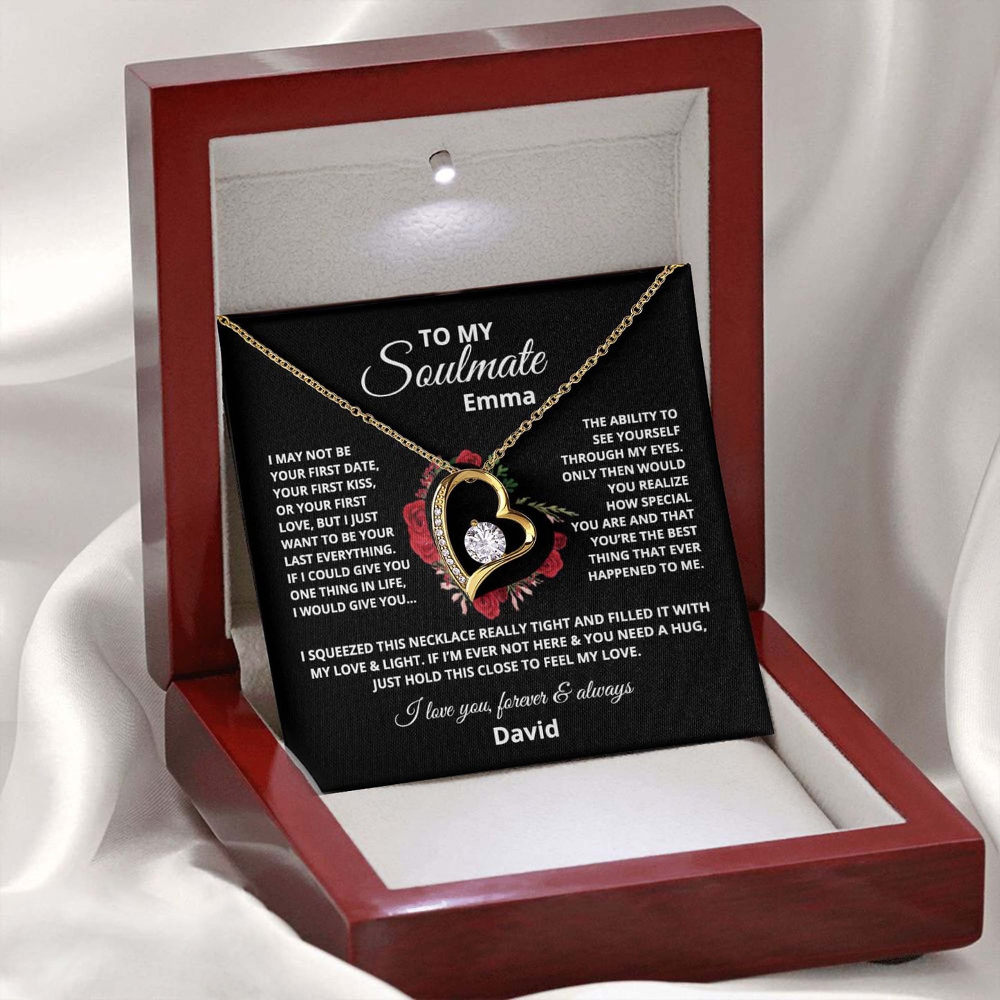 Personalized Gift For Her, To my Soulmate Love Necklace