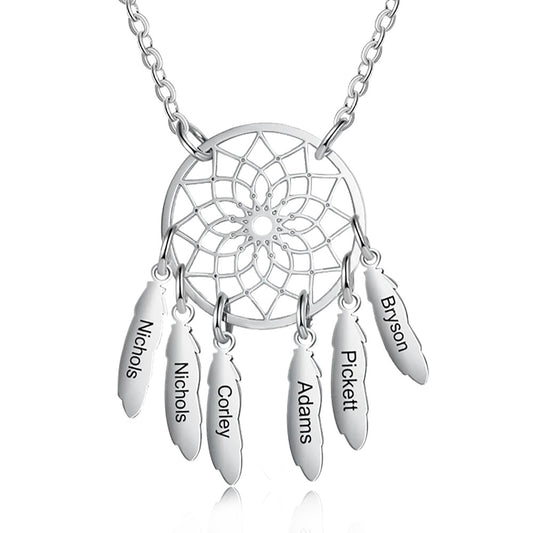 Name Custom Dream Catcher Necklace