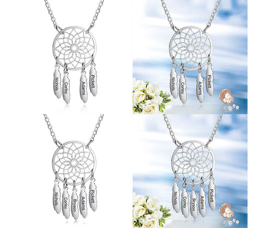 Name Custom Dream Catcher Necklace