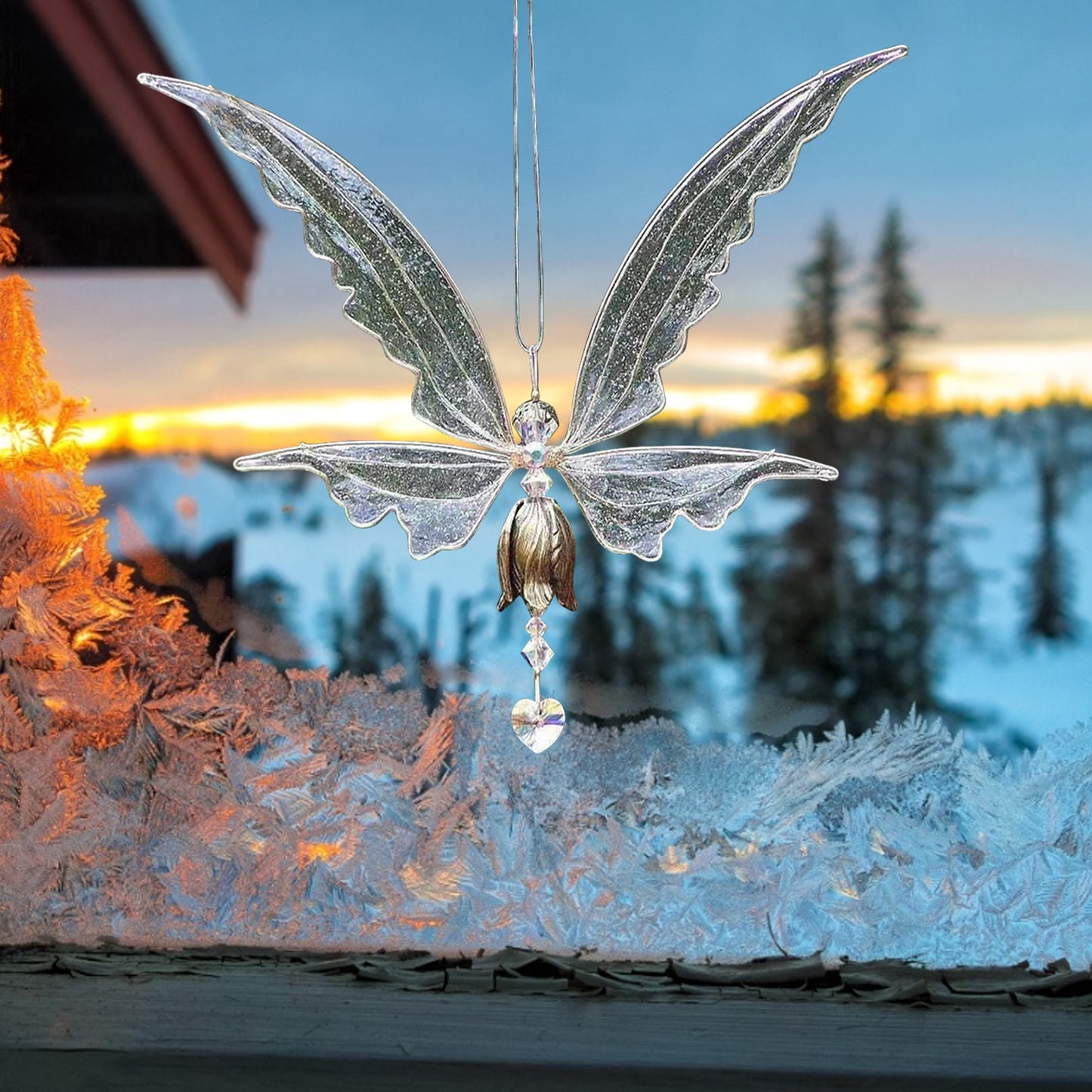 Angel Wings dragonfly Wind Chime - New Garden Art Metal Hanging