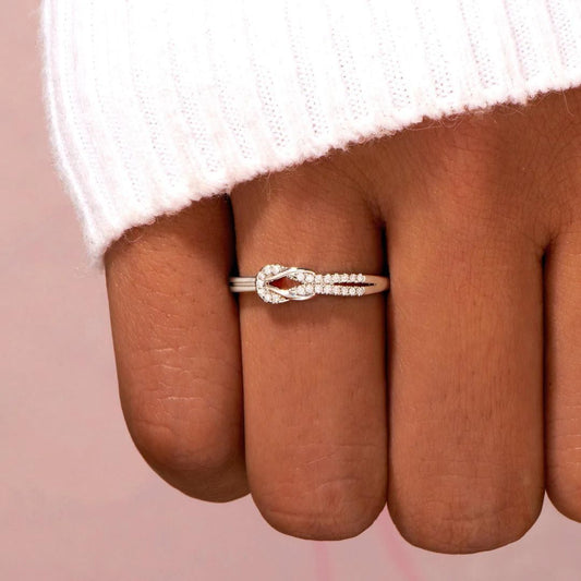 To My Best Friend 'Sisters By Heart' Knot Ring