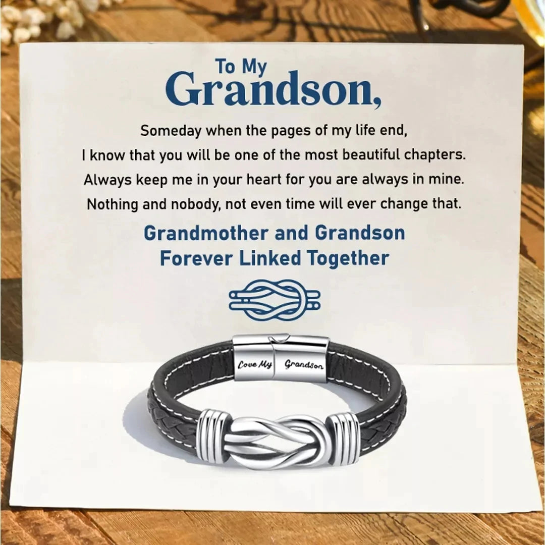 ⚡40% OFF CHRISTMAS SALE🎅TO MY SON/GRANDSON FOREVER LINKED TOGETHER BRACELET