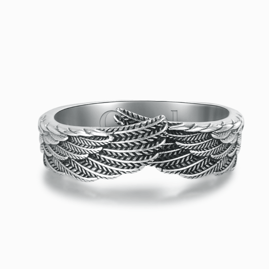 My Mom Is My Guardian Angel Personalized Wing Ring