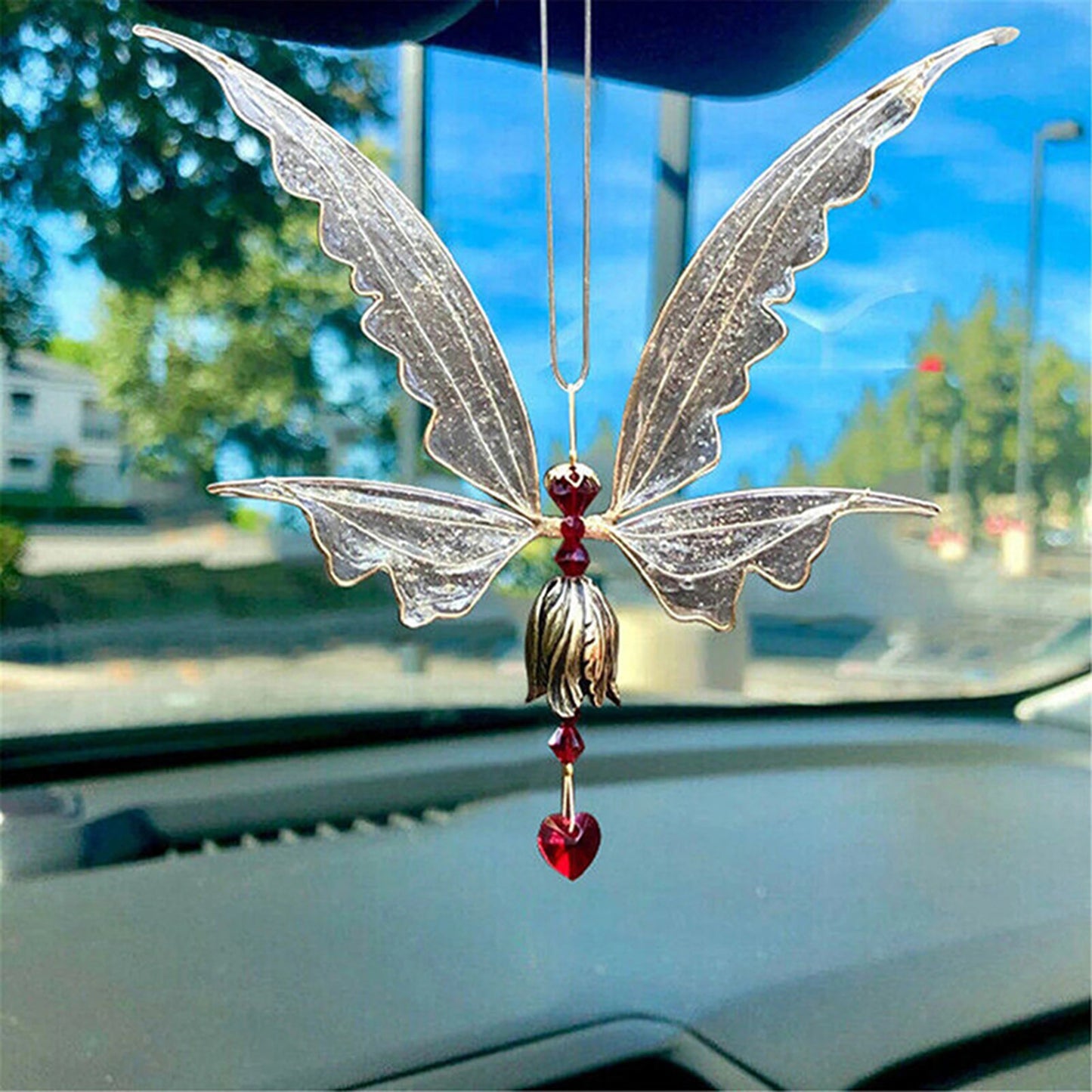 Angel Wings dragonfly Wind Chime - New Garden Art Metal Hanging