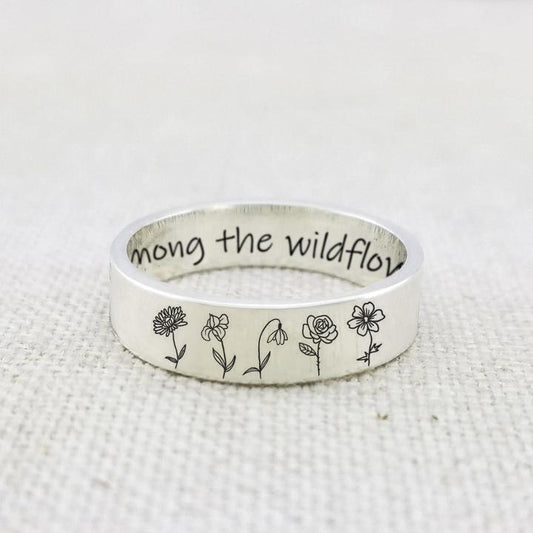 Birth Month Flower Ring Gifts For Nature Lovers